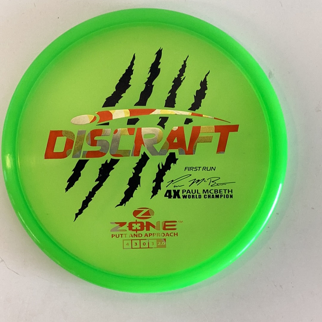 Discraft Paul McBeth First Run Z Zone - 4x Claw *Rare*