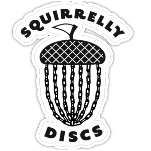 Squirrelly Discs Acorn Basket Sticker