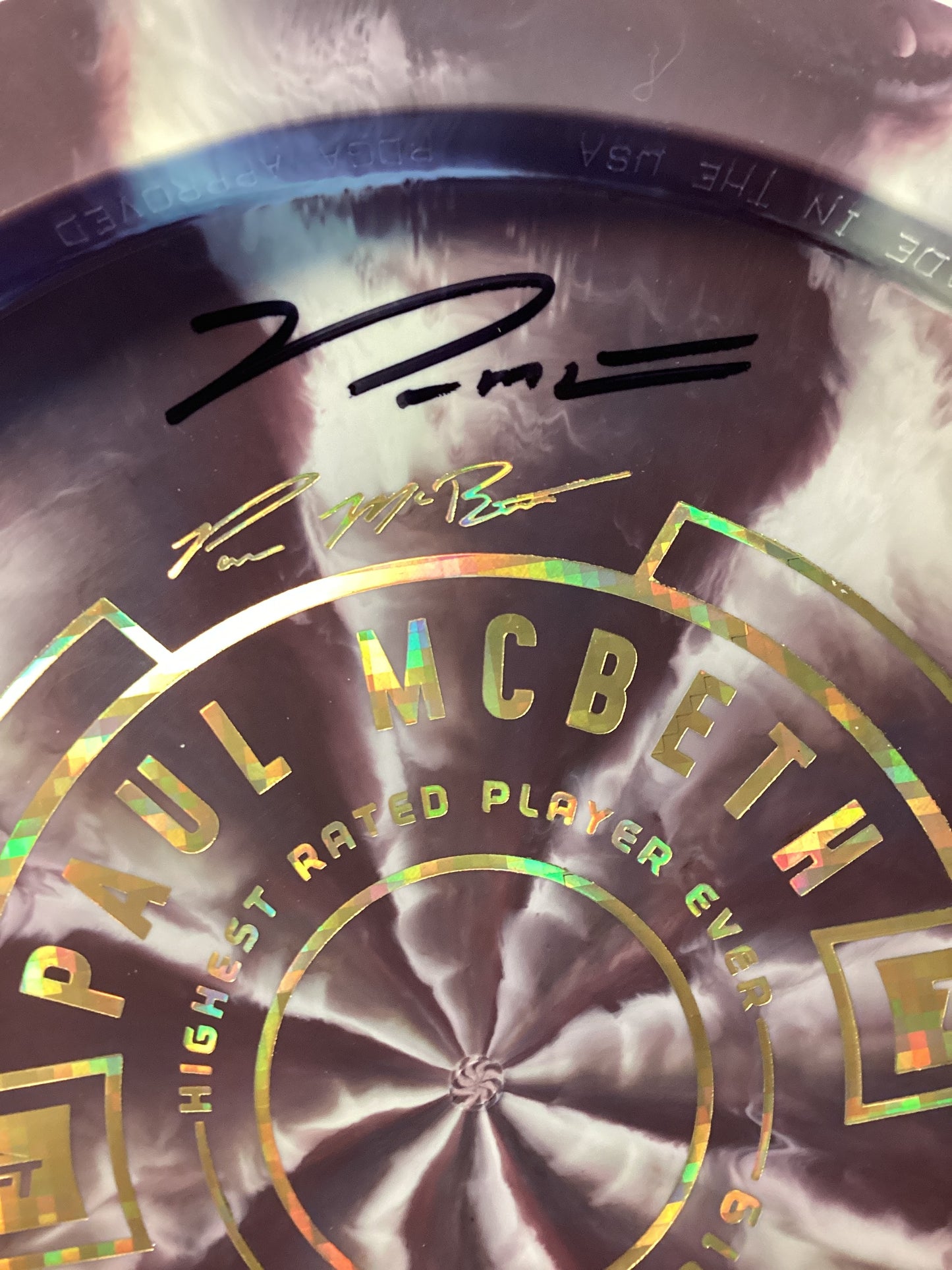 Discraft Signed Paul McBeth ESP Swirl Zeus - Highest Rated Player Ever Commemorative Disc *Rare*