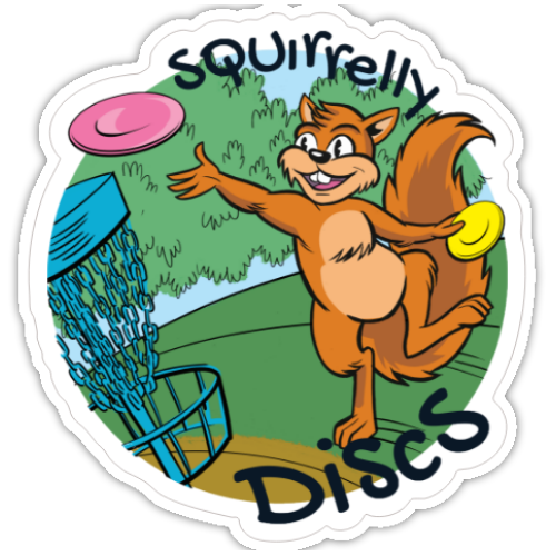 Squirrelly Discs Logo Sticker