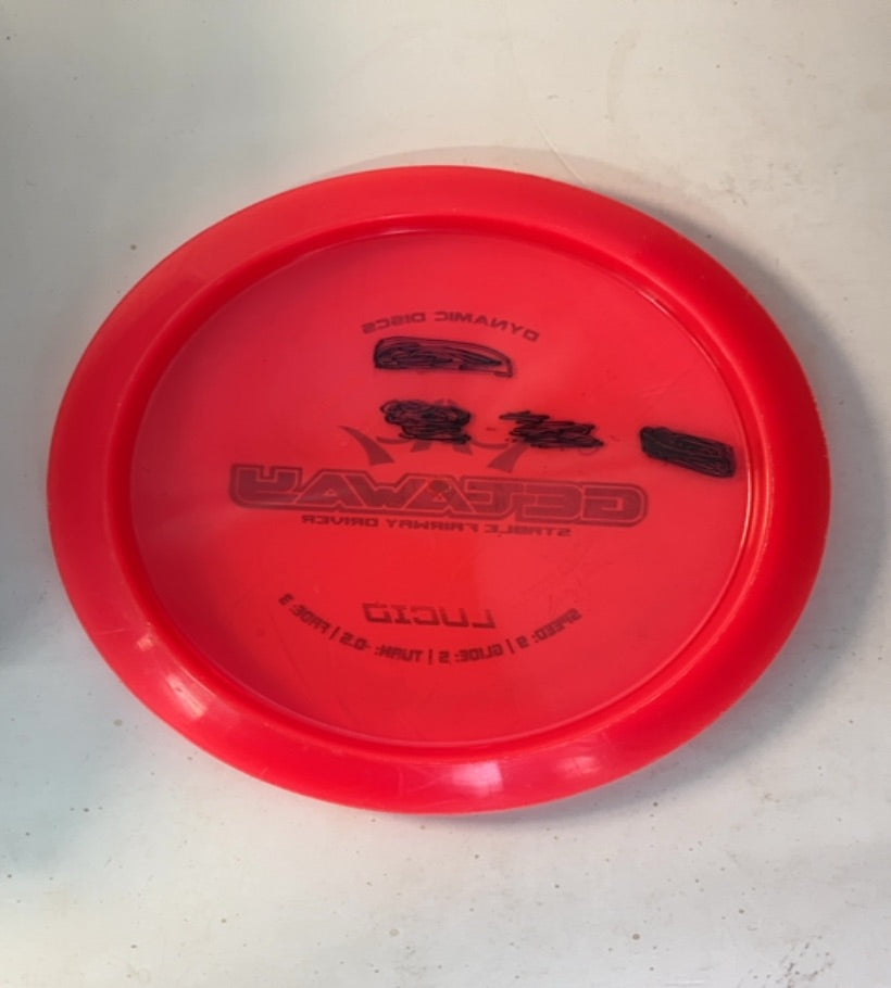 Dynamic Discs-Lucid-Getaway-Red-174.71g PRE-OWNED