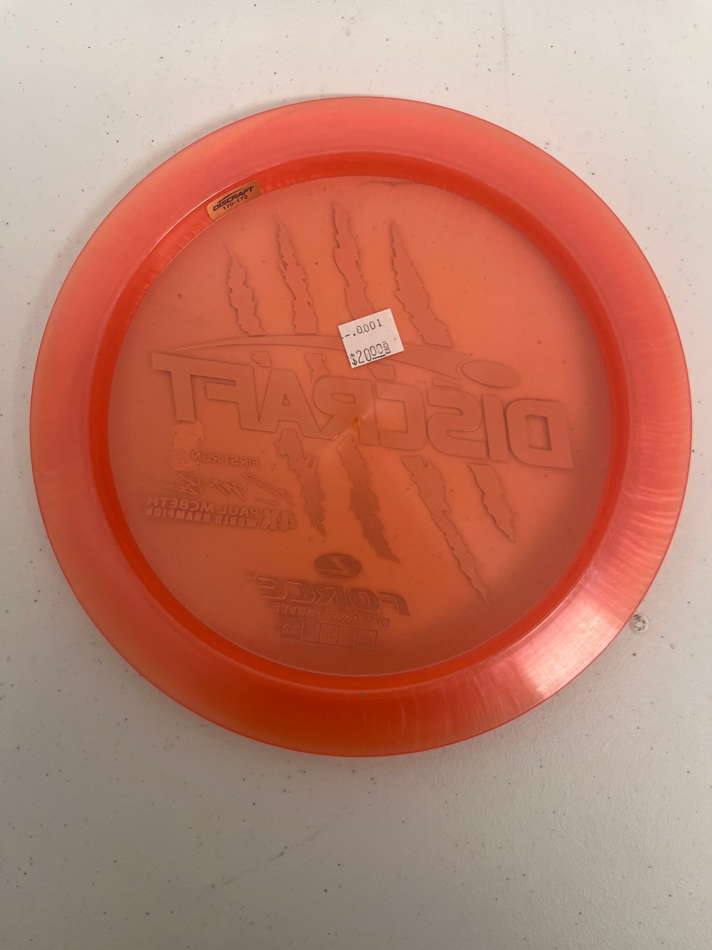 Discraft Paul McBeth First Run Z-Line Force - 4x Claw *Rare*