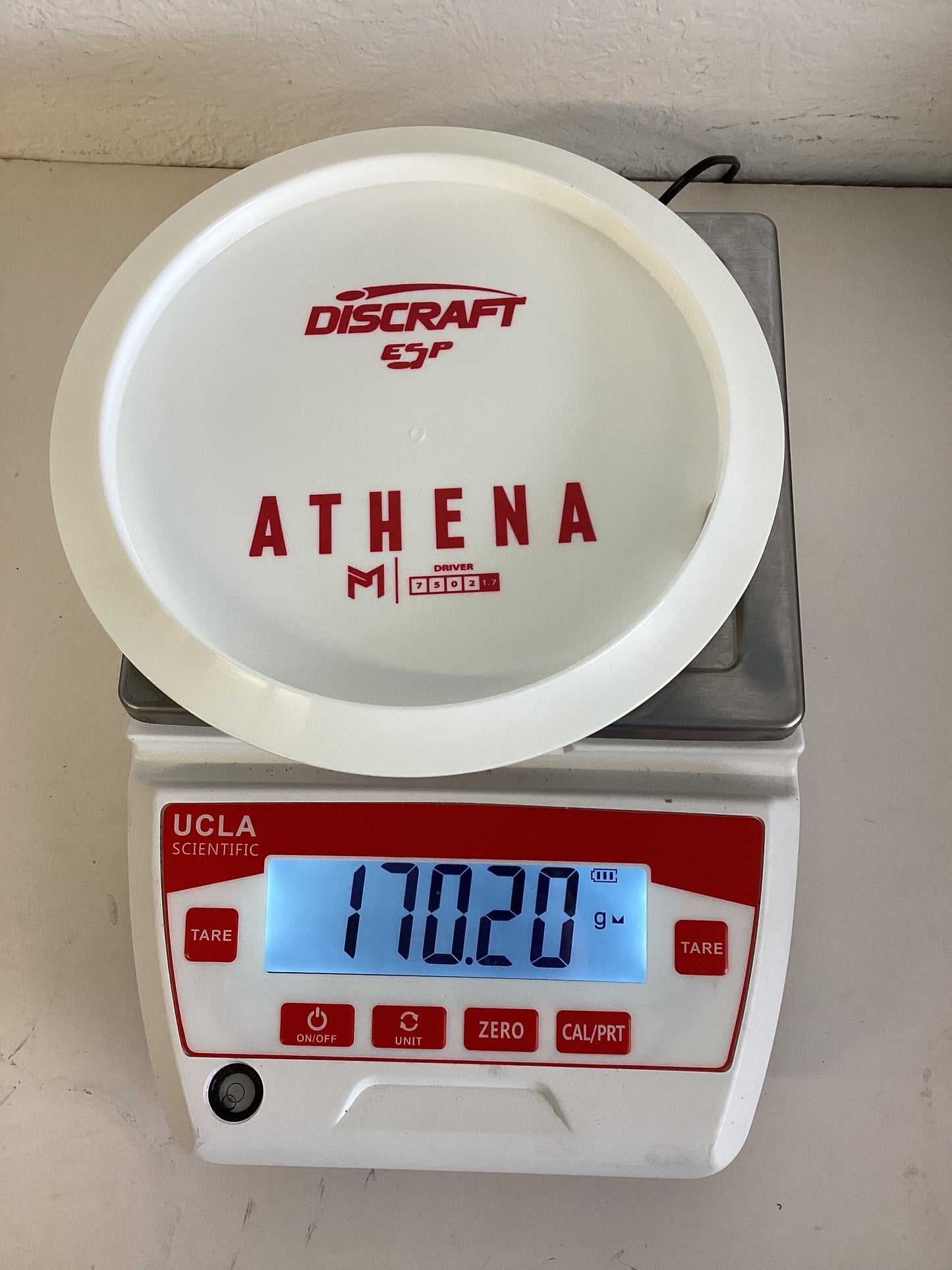 Discraft Paul McBeth White ESP Athena - Bottom Stamp