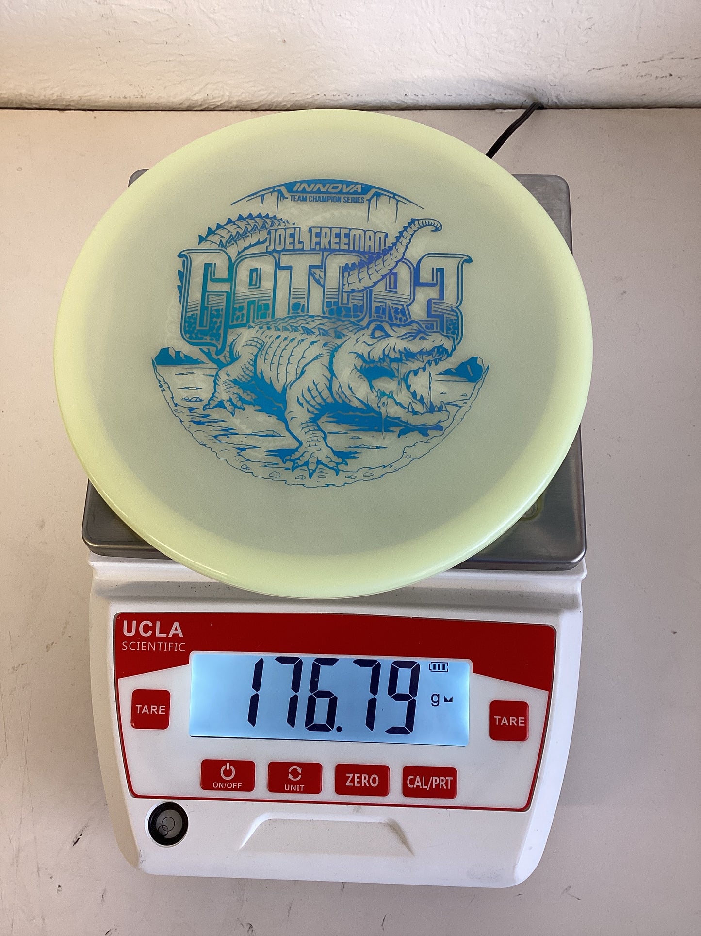 Innova Glow Champion Joel Freeman Tour Series Gator3 - Disc Gold Classic Bottom Stamp