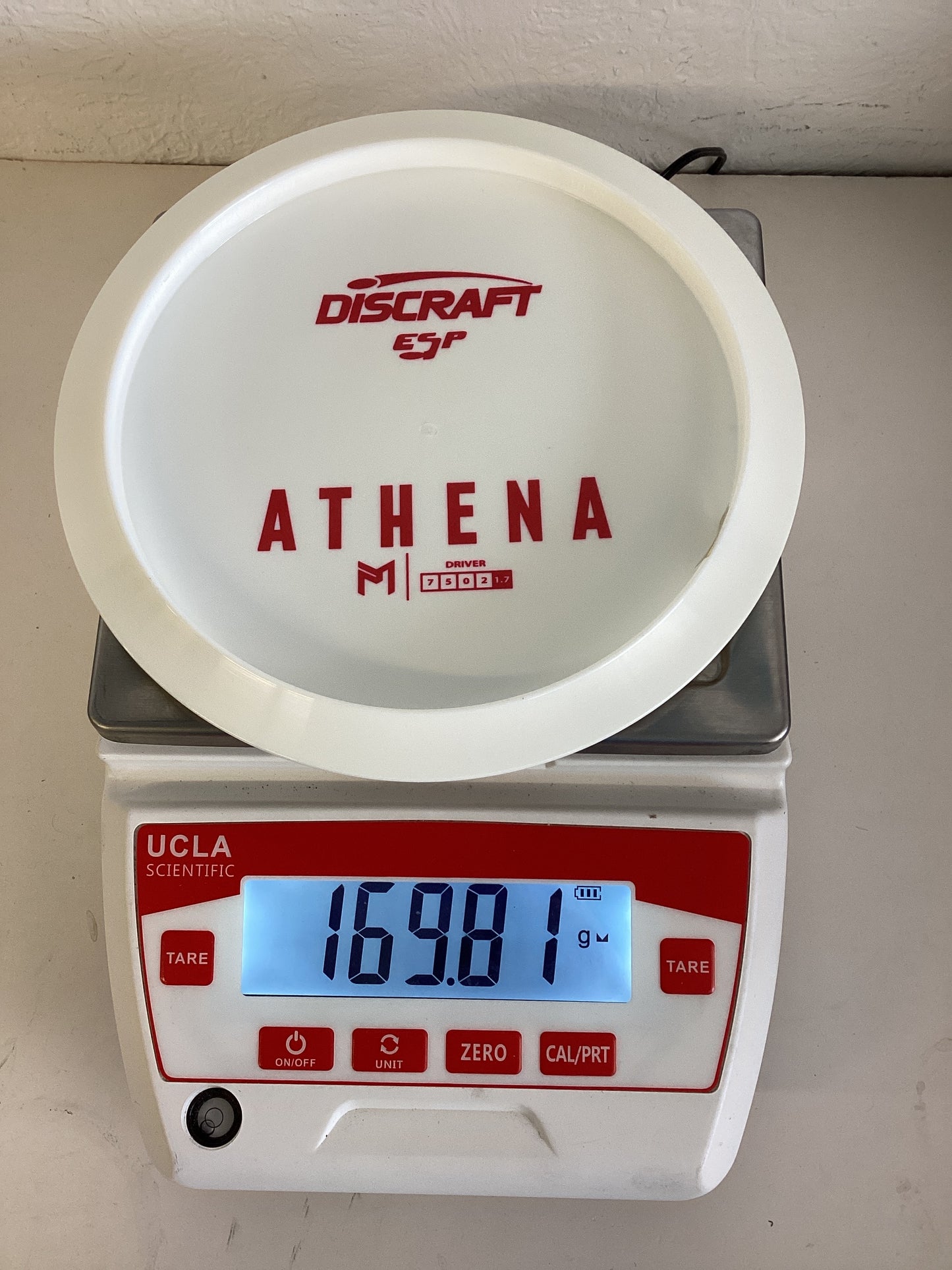 Discraft Paul McBeth White ESP Athena - Bottom Stamp