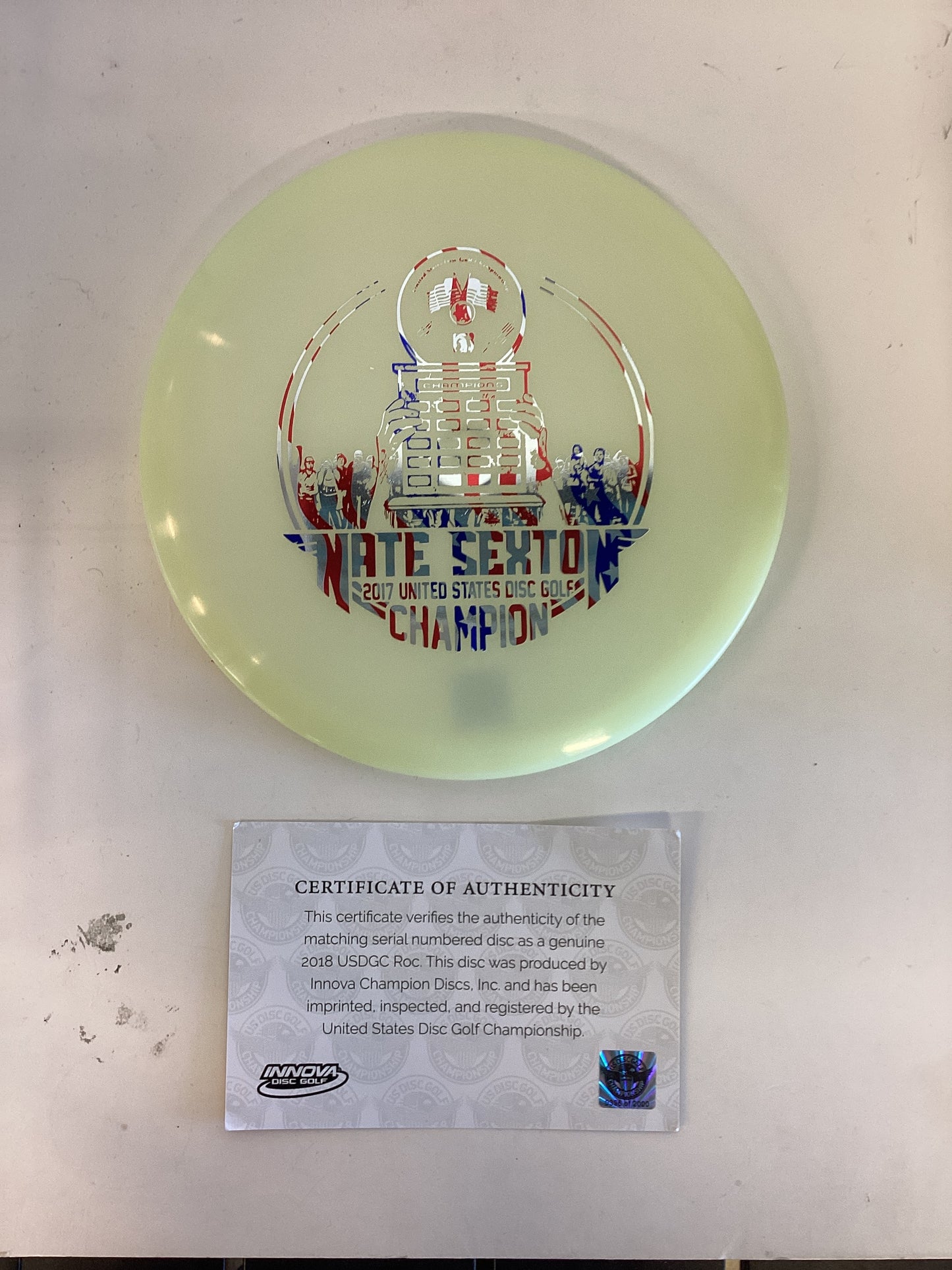 Innova Nate Sexton 2017 USDGC Champion Glow Rancho Roc (Preowned) - Flag Stamp *Rare*