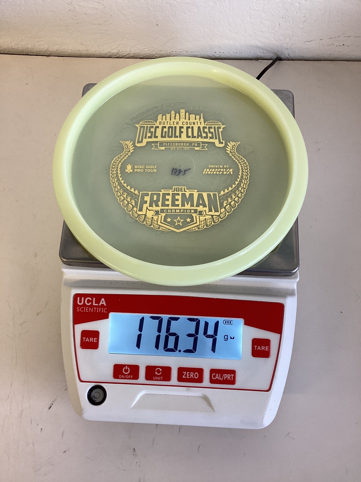 Innova Glow Champion Joel Freeman Tour Series Gator3 - Disc Gold Classic Bottom Stamp