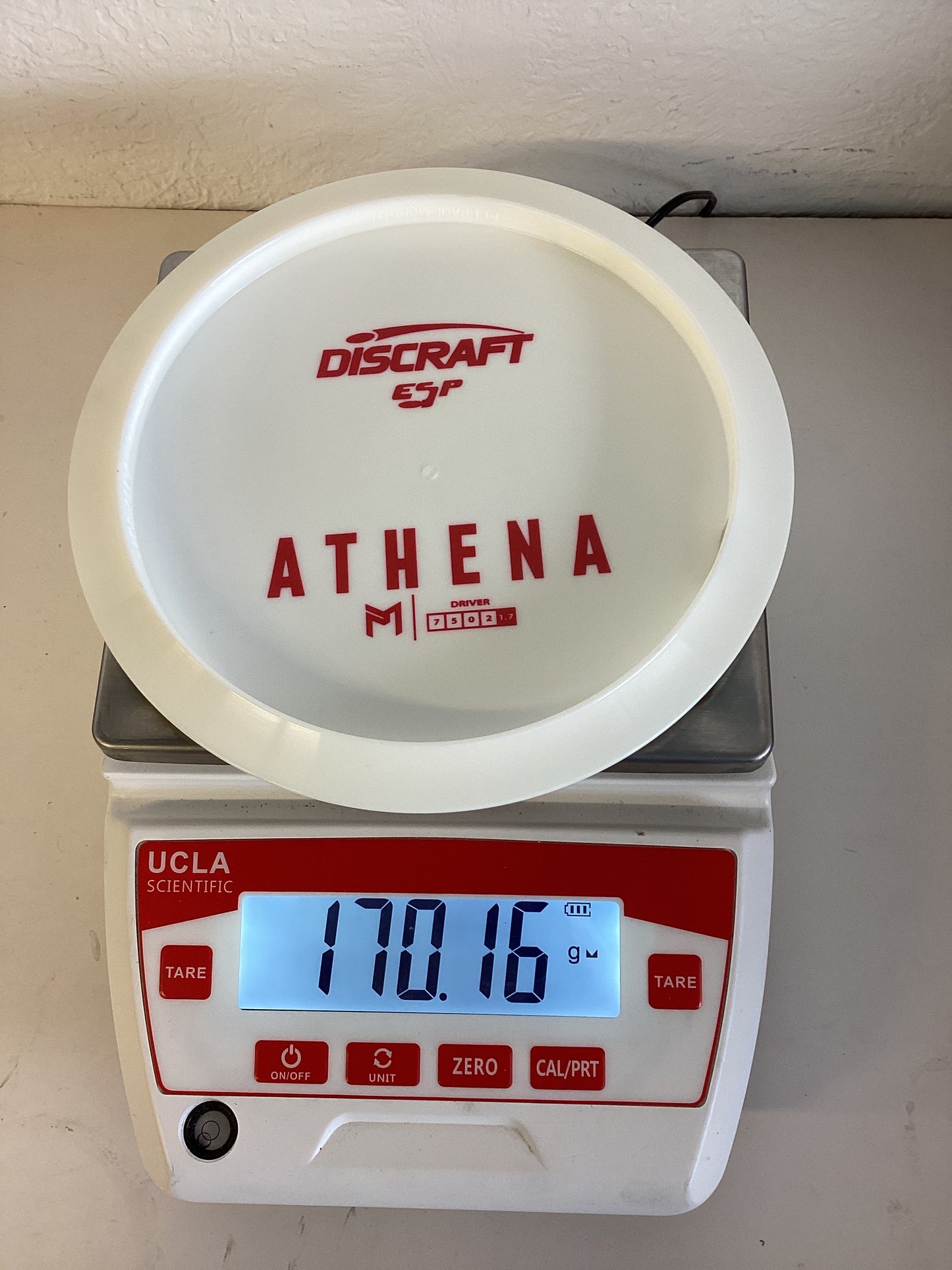 Discraft Paul McBeth White ESP Athena - Bottom Stamp
