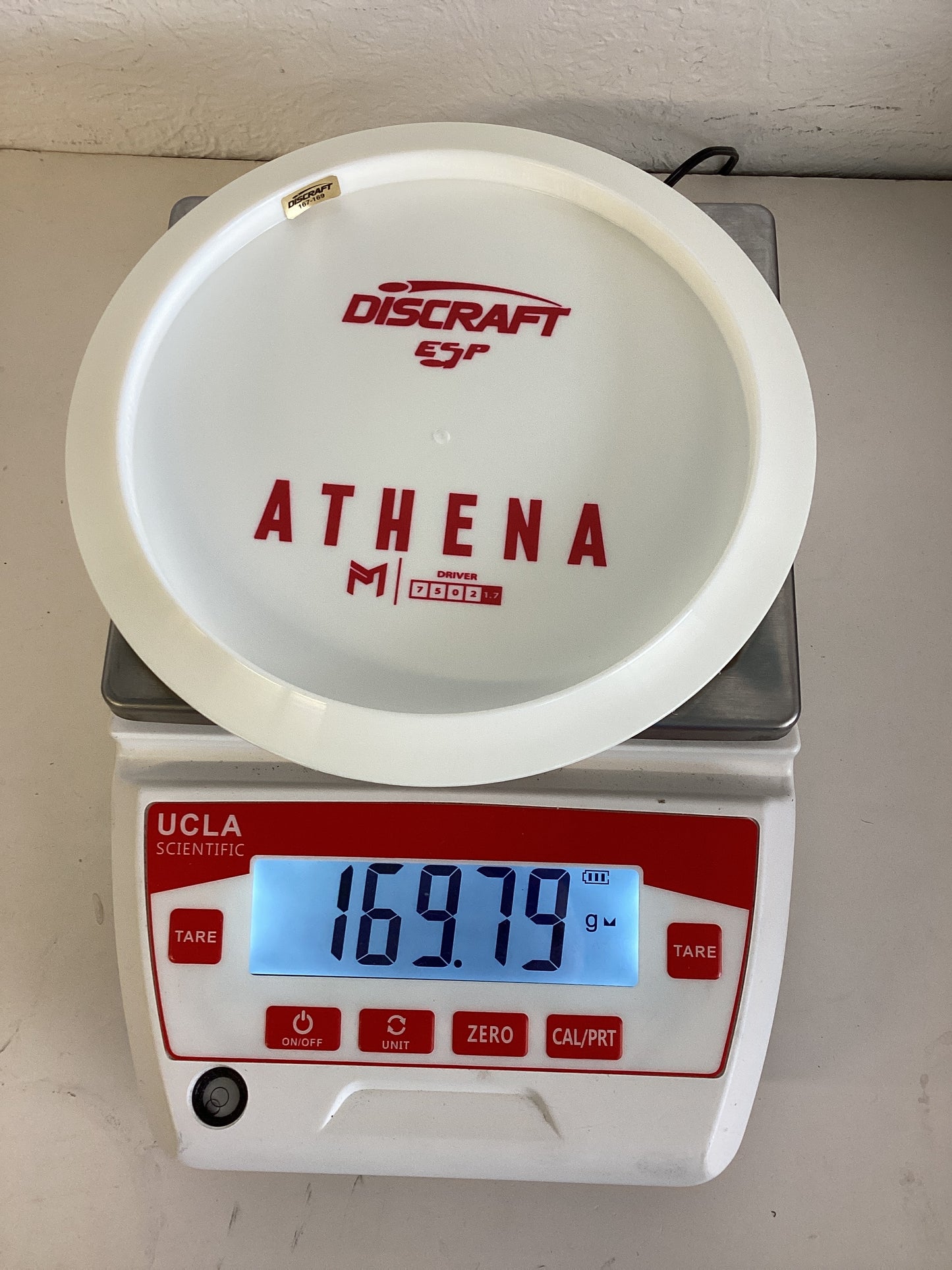 Discraft Paul McBeth White ESP Athena - Bottom Stamp