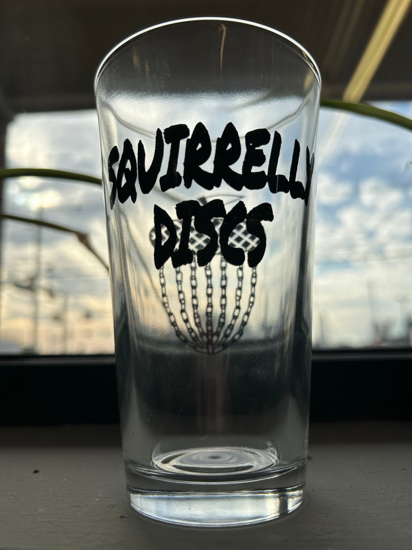 Squirrelly Discs Pint Glass