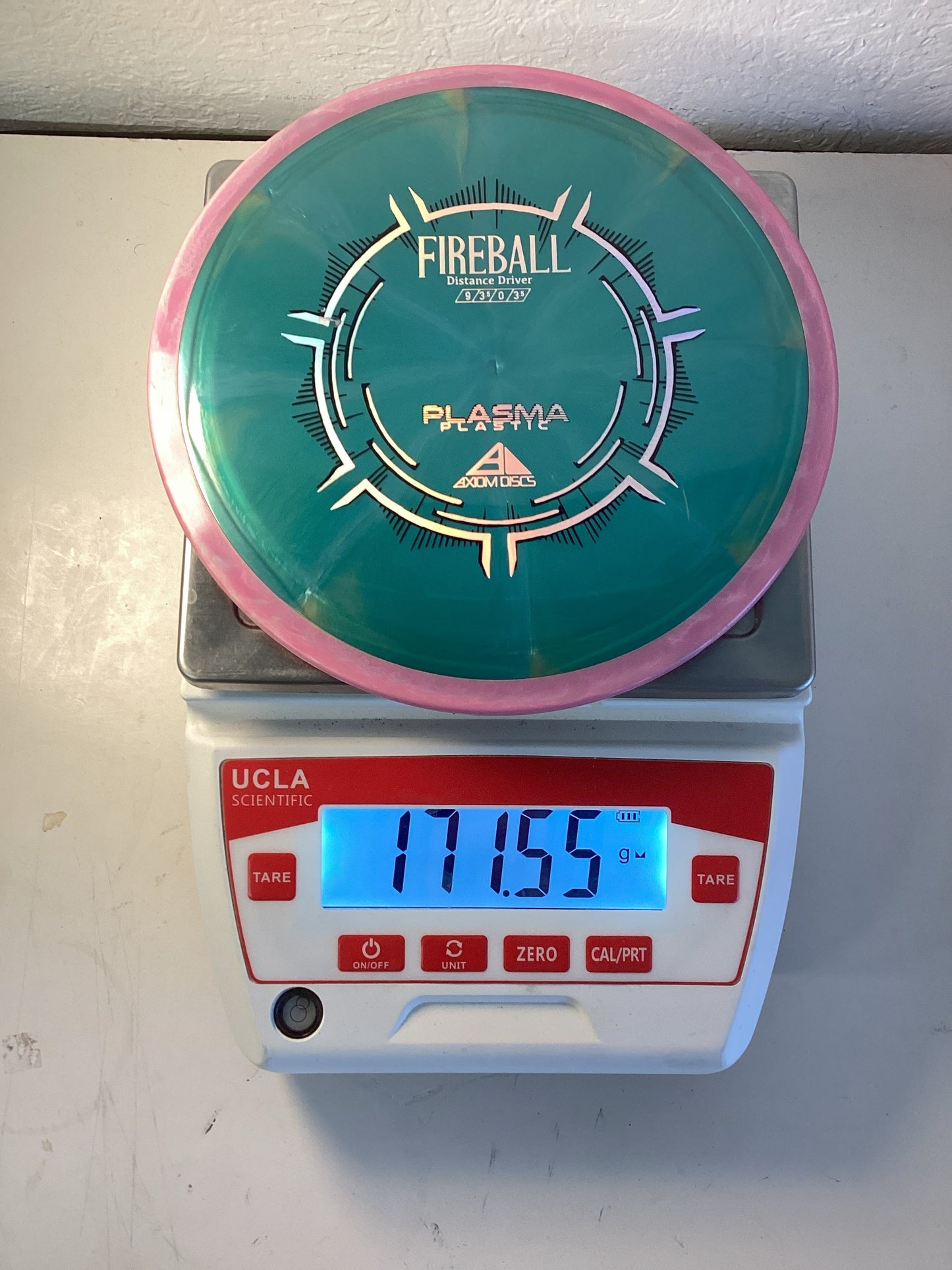 Axiom-Plasma-Fireball-Teal/Pink-171.55g PRE-OWNED