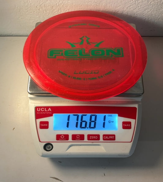 Dynamic Discs-Lucid-Felon-Red-176.81g PRE-OWNED