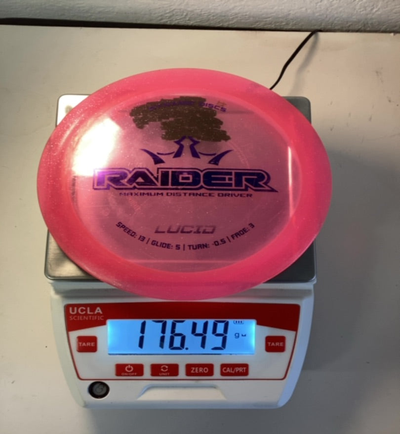 Dynamic Discs-Lucid-Raider-Pink-176.49g PRE-OWNED