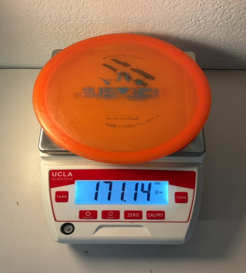 Dynamic Discs-Lucid-Justice-Orange-171.14g PRE-OWNED