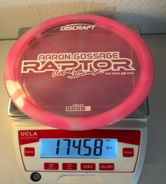 Discraft-Z Swirl-Raptor-Pink/White-174.58g PRE-OWNED