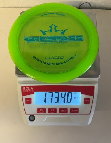 Dynamic Discs-Lucid-Trespass-Green-173.40g PRE-OWNED