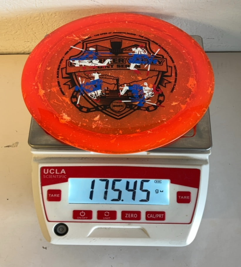 Meridian Discs-Marbled Clarus-Chasm-Orange-175.45g PRE-OWNED