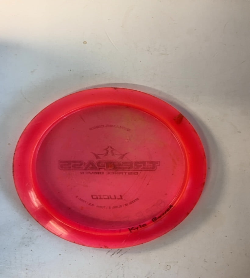Dynamic Discs-Lucid-Trespass-Red-175.38g PRE-OWNED