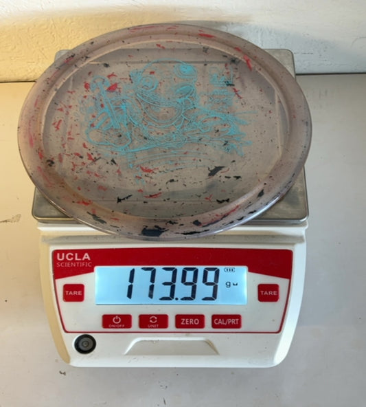 Meridian Discs-Marbled Clarus-Rip Current-Clear-173.99g PRE-OWNED
