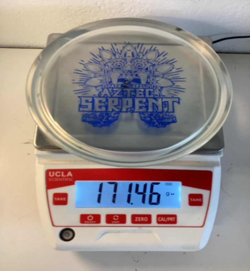Legacy-Discs-Crystal-Clear-Aztec-Serpent-Clear-171.46g PRE-OWNED