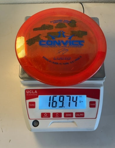 Dynamic Discs-Lucid-Convict-Red-169.74g PRE-OWNED