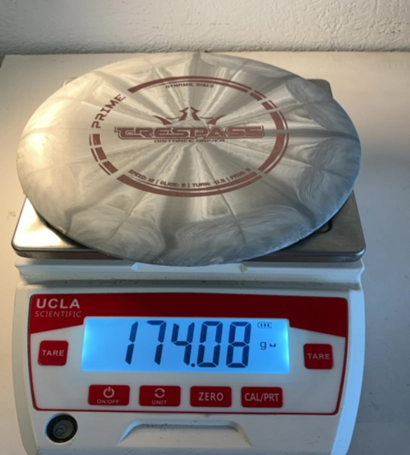 Dynamic Discs-Prime-Trespass-Grey-174.05g PRE-OWNED