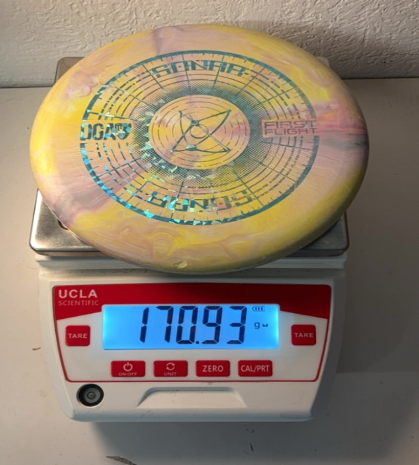 DGA-Swirly D-Line-Sonar-Yellow-170.93g PRE-OWNED
