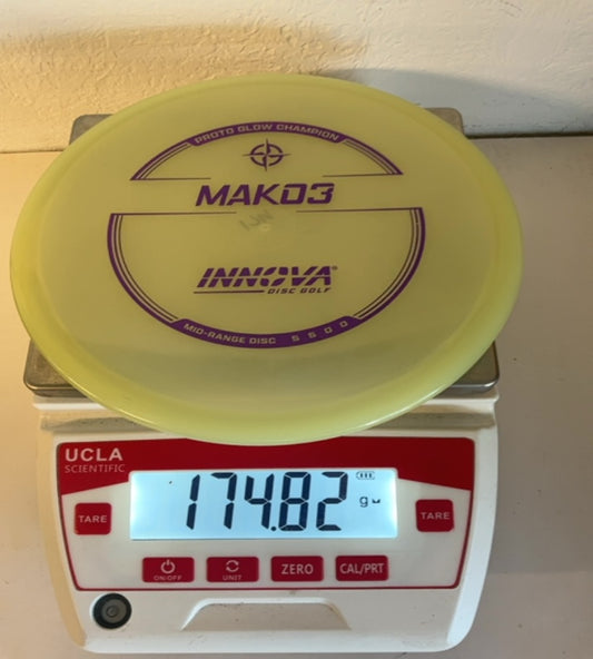 Innova-Proto Glow Champion-Mako3-Glow with Purple Stamp-174.82g PRE-OWNED