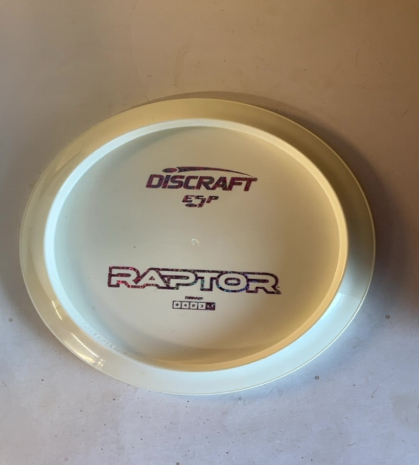 Discraft-ESP-Raptor-White-175.74g PRE-OWNED