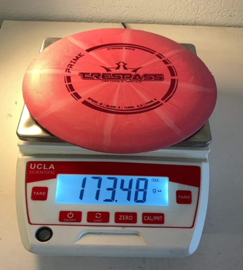 Dynamic Discs-Prime-Trespass-Red-173.48g PRE-OWNED