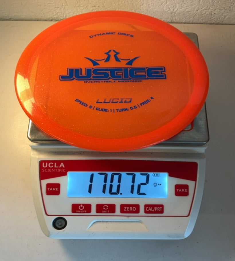 Dynamic Discs-Lucid-Justice-Orange-170.72g PRE-OWNED