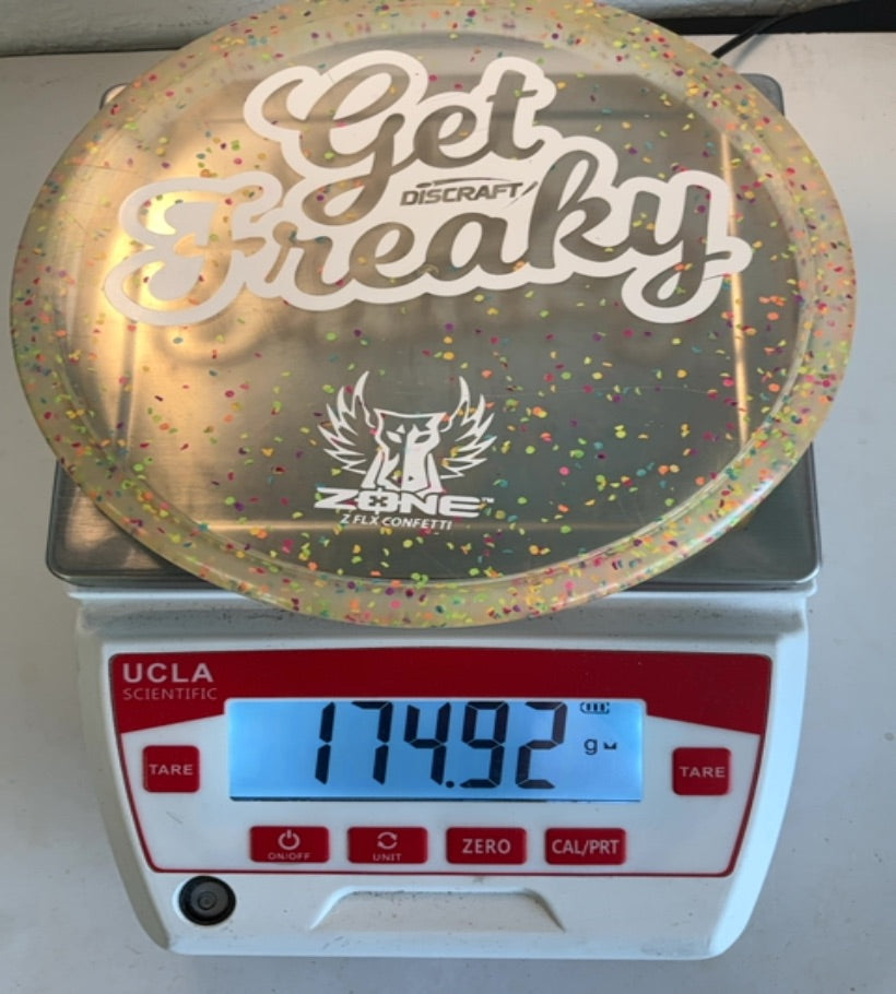 Discraft-Z FLX confetti-Zone-Yellow-174.92g PRE-OWNED