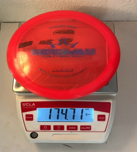 Dynamic Discs-Lucid-Getaway-Red-174.71g PRE-OWNED
