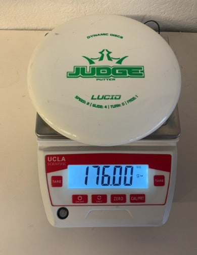 Dynamic Discs-Lucid-Judge-White-176.00g PRE-OWNED