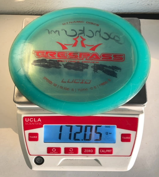 Dynamic Discs-Lucid-Trespass-Blue-172.05g PRE-OWNED