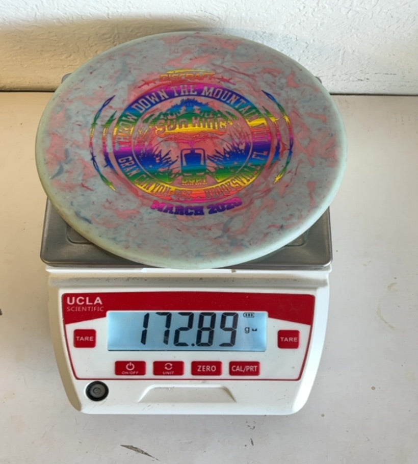 Discraft-Jawbreaker-Zone-Orange Splatter-172.89g PRE-OWNED