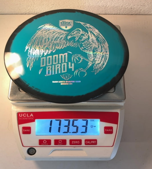 Discmania-Horizon S-Line-FD3-Doom Bird 4 Simon Lizotte Signature Series-Teal-173.53g PRE-OWNED *Rare*