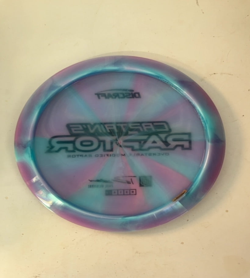 Discraft-Z Swirl-Captains Raptor-Purple-173.90g PRE-OWNED