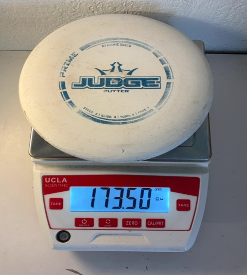 Dynamic Discs-Prime-Judge-White-173.50g PRE-OWNED