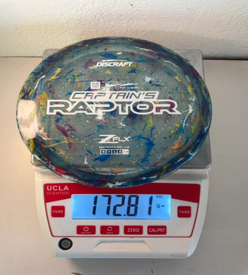 Discraft-Jawbreaker Z FLX-Captains Raptor-Blue-172.81g PRE-OWNED