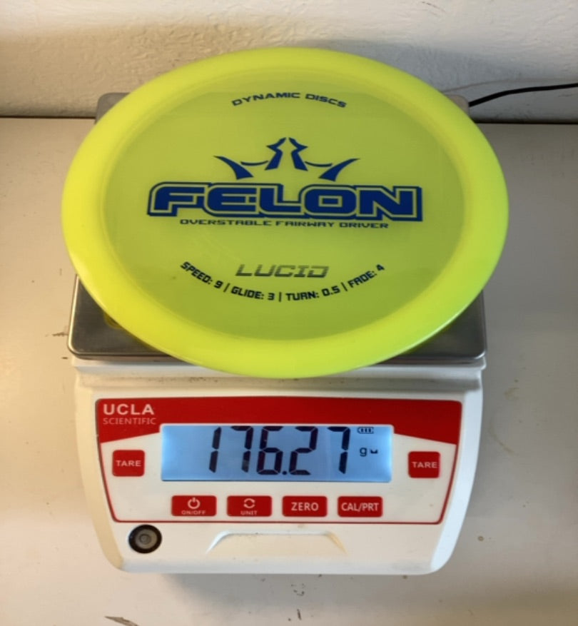 Dynamic-Discs-Lucid-Felon-Yellow-176.27g PRE-OWNED