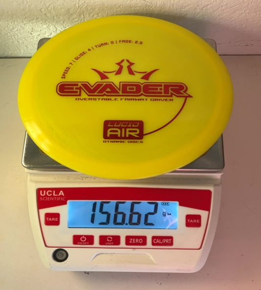 Dynamic Discs-Lucid Air-Evader-Yellow-156.62g PRE-OWNED