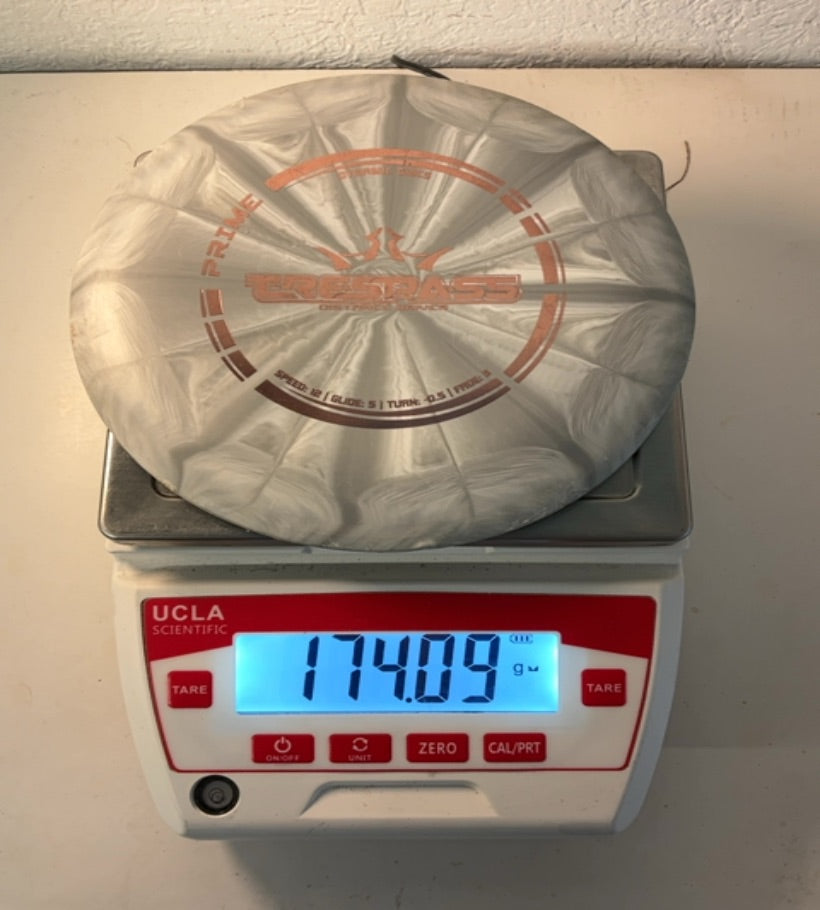 Dynamic Discs-Prime-Trespass-Grey-174.09g PRE-OWNED