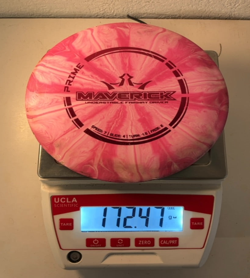 Dynamic Discs-Prime-Maverick-Pink-172.47g PRE-OWNED