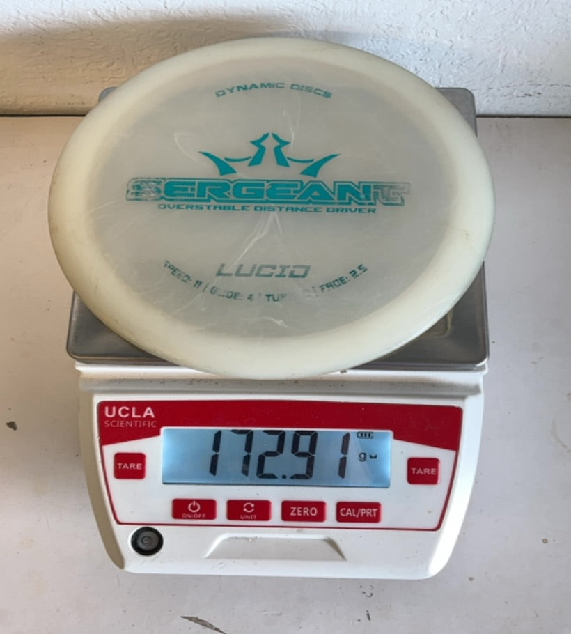 Dynamic-Discs-Lucid-Sergeant-White-172.91g PRE-OWNED