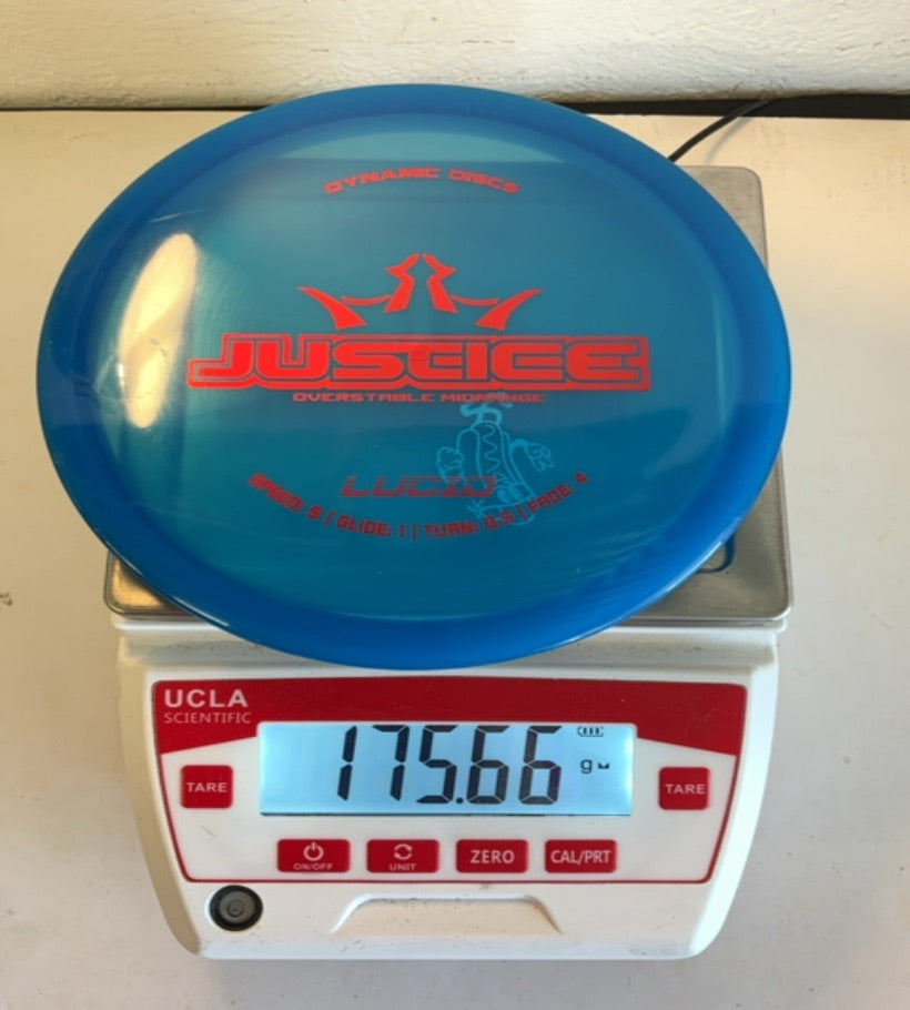 Dynamic Discs-Lucid-Justice-Blue-175.66g PRE-OWNED