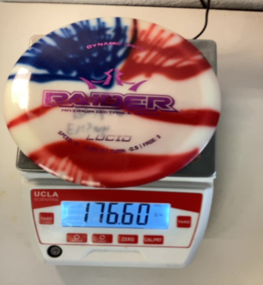 Dynamic-Discs-Lucid-Raider-Red-White-Blue-176.60g PRE-OWNED