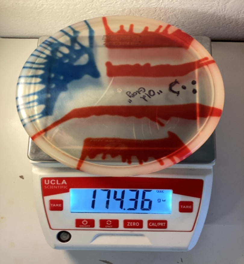 Discraft-Z Flydye-Zone-Clear-174.36g PRE-OWNED