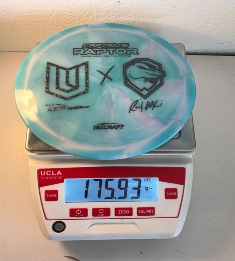Discraft-Z Swirl-Captains Raptor-Blue-175.93g PRE-OWNED