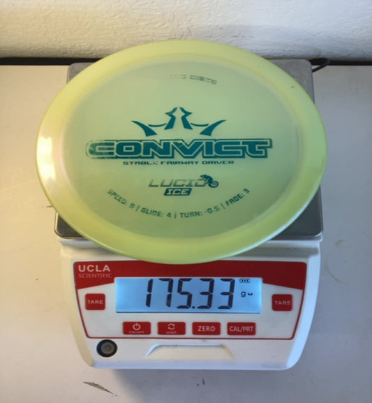 Dynamic-Discs-Lucid-Ice-Convict-Yellow-175.33g PRE-OWNED